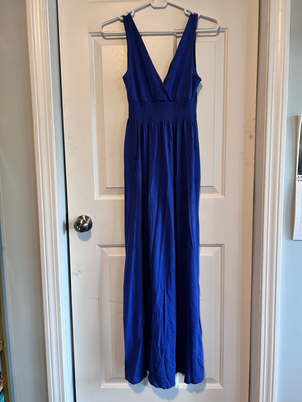 Old Navy Sleeveless V-Neck Maxi Dress in Cobalt Blue
